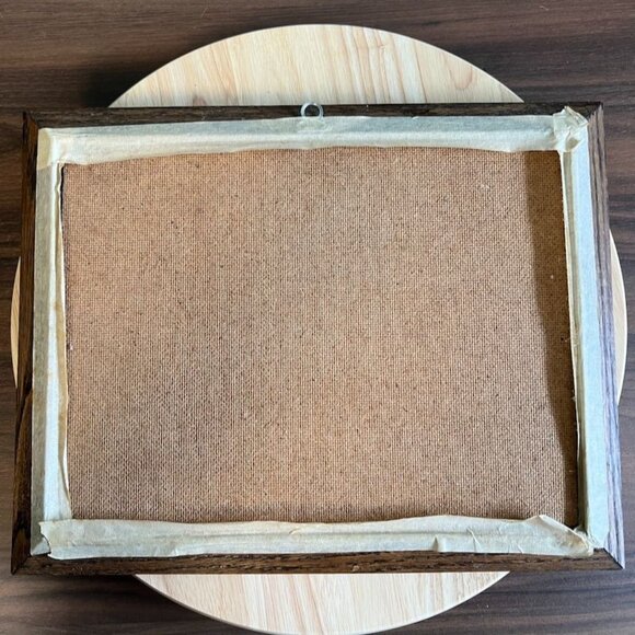 Vtg Tom Beecham Hungarian Partridge Hunting Dog Print On Board Framed 14x11x1 - Picture 5 of 9